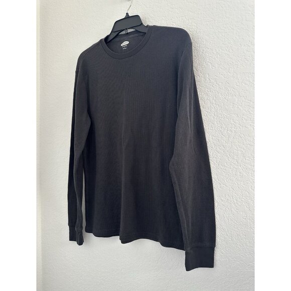 Old Navy Men's Soft-Washed Thermal Waffle Knit T-Shirt L Dark Gray Crew Comfy - Picture 2 of 9